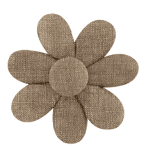 Barrette fleur marguerite lin or