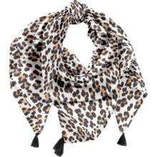 Foulard pompon leopard