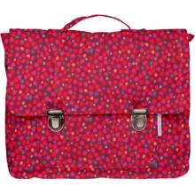 Cartable pompons cerise