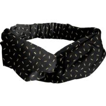 Bandeau croisé  paille dorée noir