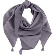 Foulard pompon gaze lilas