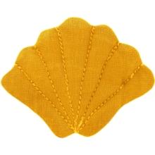 Barrette coquillage jaune ocre