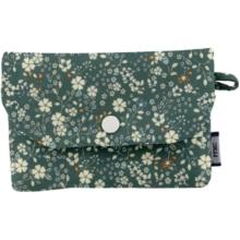 Pochette Savon fleuri kaki