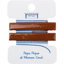  Barrette croco moyenne terracotta pailleté cr048