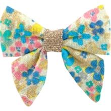 Barrette Mini Noeud Papillon pâquerette vintage