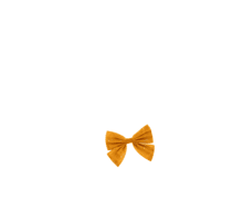 Barrette noeud papillon gaze dentelle ocre