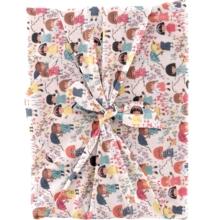 Furoshiki grand 73 x 73 cm petites filles pop