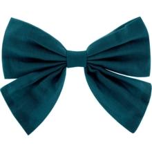 Barrette noeud papillon bleu vert