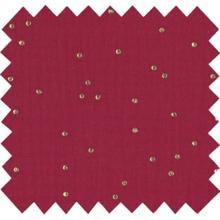 Tissu ex2269 gaze pois or grenat