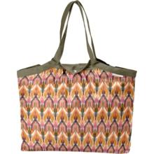 Sac cabas taille moyenne plissé ikat ocre