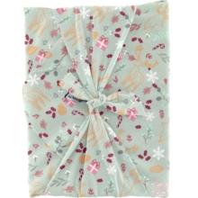 Furoshiki grand 73 x 73 cm ex2242 cadeaux herbier vert rose