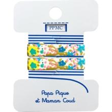 Petite barrette croco pâquerette vintage cr071