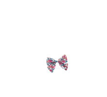 Barrette noeud papillon boutons rose