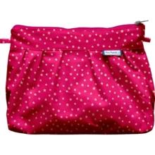 Pochette plissée etoile or fuchsia