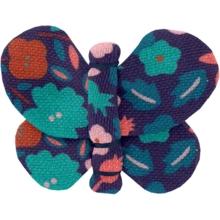 Barrette petit papillon huppette fleurie