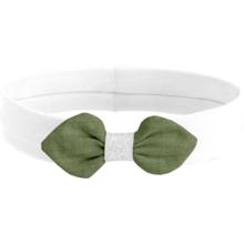 Bandeau jersey bébé noeud gaze vert sauge