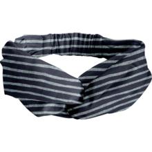 Bandeau croisé rayé argent marine