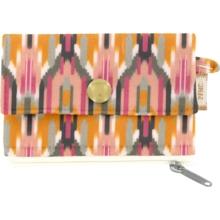 Mini pochette porte-monnaie ikat ocre