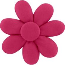 Barrette fleur marguerite fuchsia