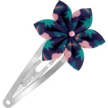 Barrette clic-clac fleur étoile huppette fleurie