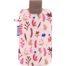 Etui téléphone portable herbier rose