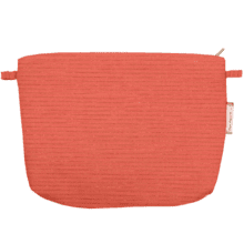 Pochette tissu gaze lurex corail