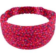 Bandeau fichu Enfant pompons cerise