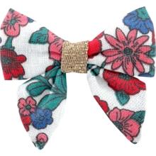 Barrette Mini Noeud Papillon prairie fleurie