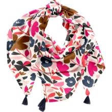 Foulard pompon champ floral