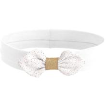 Bandeau jersey bébé noeud  blanc pailleté