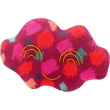 Barrette nuage pompons cerise