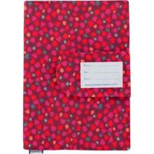 Protège carnet de santé pompons cerise