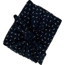 Furoshiki grand 73 x 73 cm  paille dorée noir