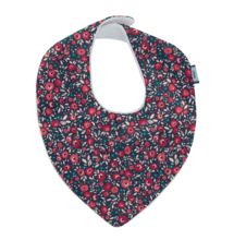 Bavoir bandana camelias rubis