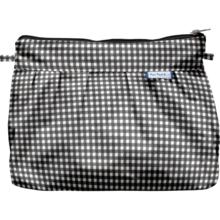 Pochette plissée vichy noir