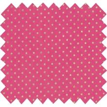 Tissu voile etoile or fuchsia