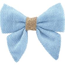 Barrette Mini Noeud Papillon oxford ciel