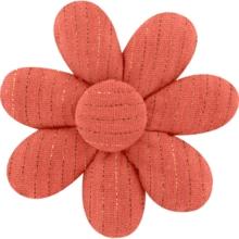 Barrette fleur marguerite gaze lurex corail