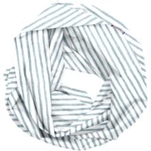 Snood tissu adulte rayé bleu blanc