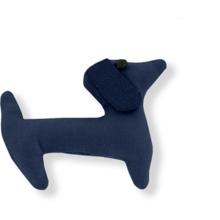 Barrette basset bleu marine