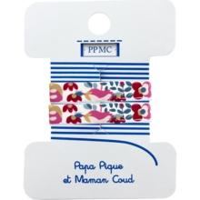 Petite barrette croco boutons rose cr067