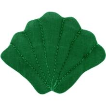 Barrette coquillage vert vif