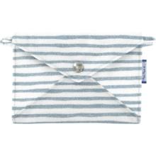 Petite pochette enveloppe rayé bleu blanc