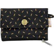 Mini pochette porte-monnaie  paille dorée noir