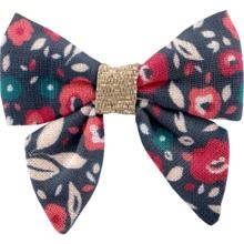 Barrette Mini Noeud Papillon camelias rubis