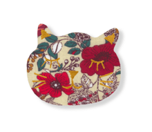 Barrette miaou coquelicot