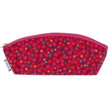 Trousse scolaire pompons cerise