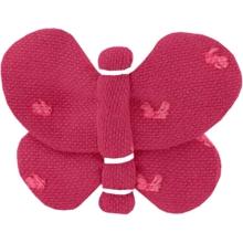 Barrette petit papillon plumetis rose fuchsia