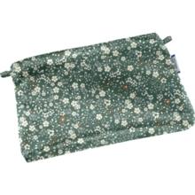 Mini pochette tissu fleuri kaki