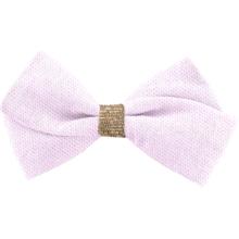 Petite Barrette Double Noeud Croisé oxford rose